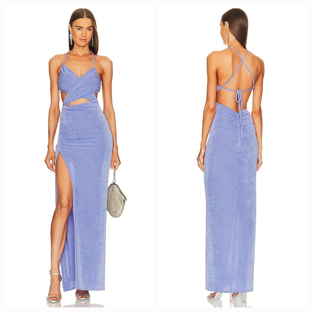 Michael Costello Periwinkle Maxi Dress